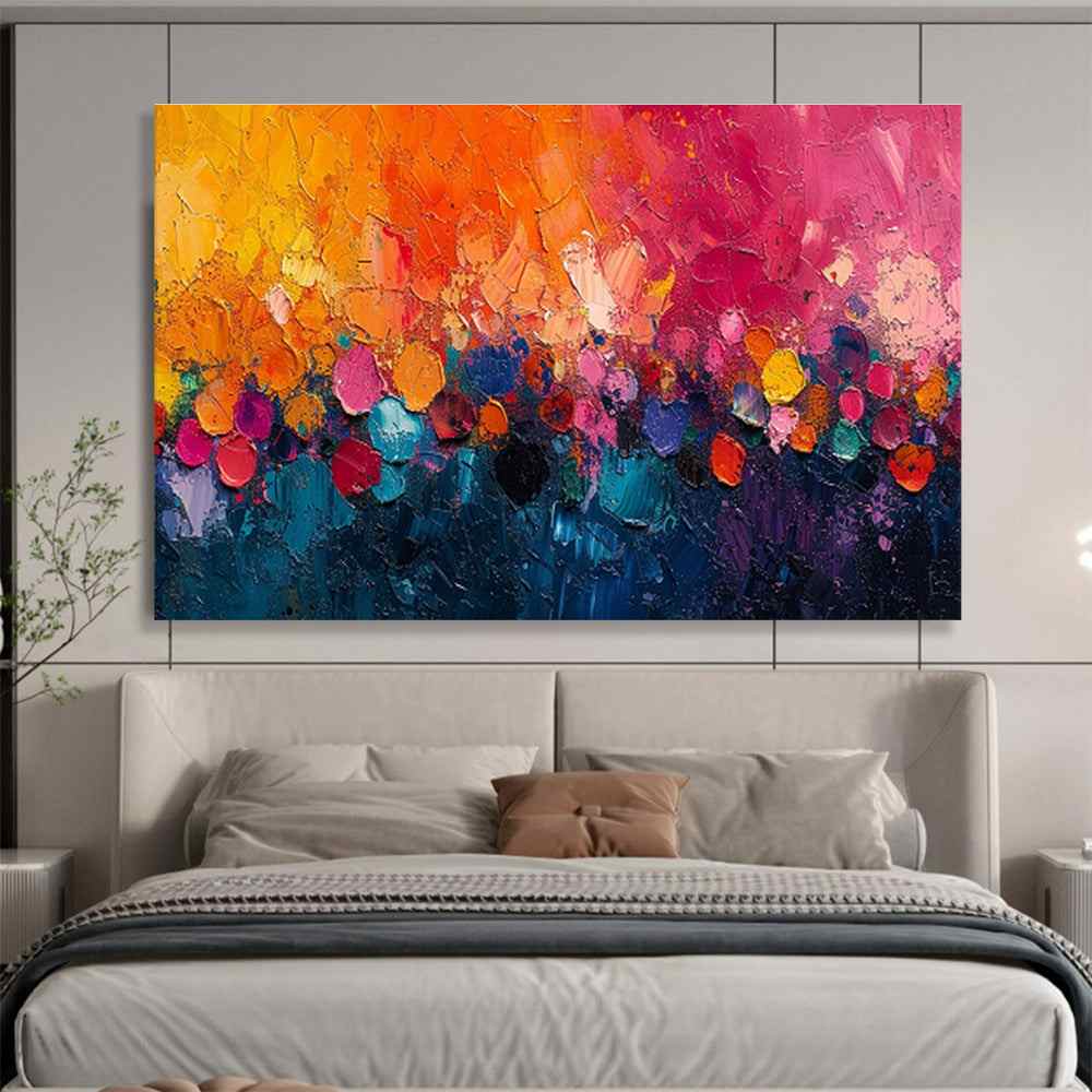 sunset abstract impressionist canvas design 7